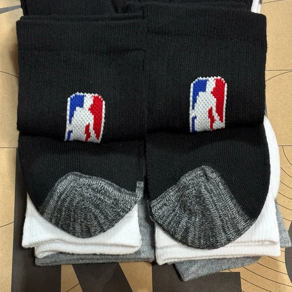 NBA Net-Dry Basketball Cushioned Crew Socks 6-Pack